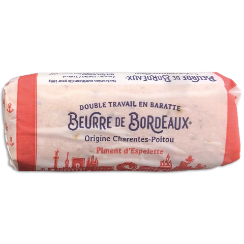 Beurre de barrate motte au piment d'Espelette Beurre de Bordeaux 80g