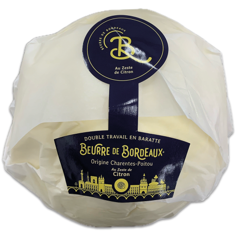 Beurre de barrate motte aux zestes de citron Beurre de Bordeaux 1 kg