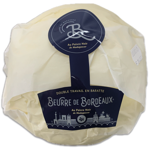 Beurre de barrate motte au poivre noir de Madagascar Beurre de Bordeaux 1 kg